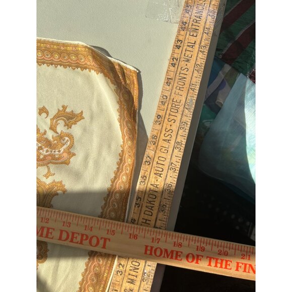 Vintage 70s Floral Paisley Rectangle Scarf Lightweight Neck Wrap Boho Retro - Picture 3 of 4